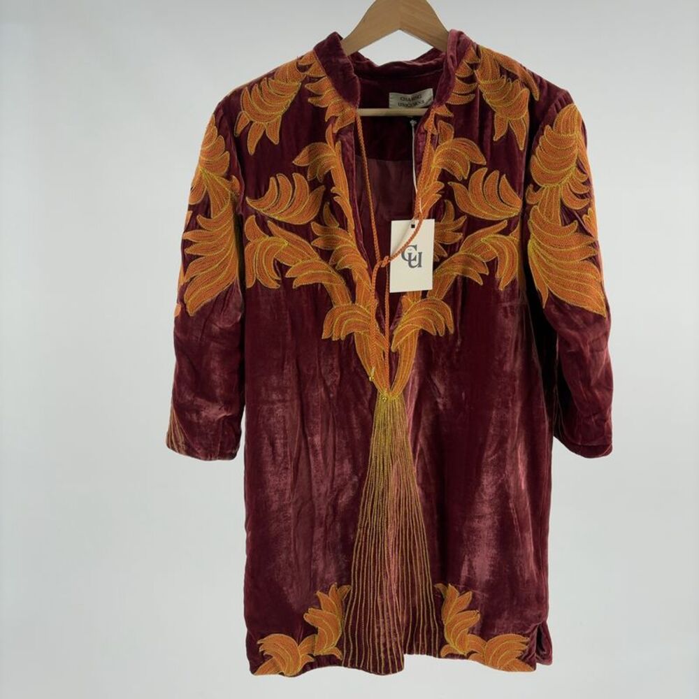 Chasing Unicorns long sleeve burgundy and wine-red hues dress